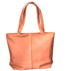 FAUX LEATHER SOFT LIGHT BROWN VERSATILE TRENDY SHOULDER BAG